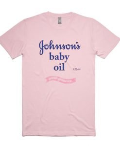 Johnson's baby oil logo t shirt