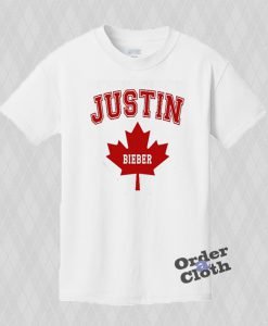 Justin Bieber Maple leaf T-shirt