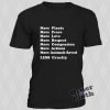 More plants, peace, love, less cruelty t-shirt