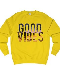 Good Vibes Printed Graphic Sweatshirt
