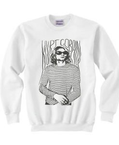 Kurt Cobain Striped Shirt Sweatshirt