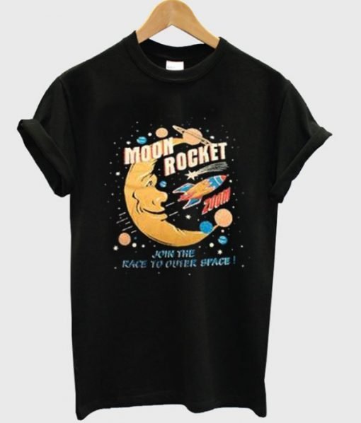 Moon Rocket Join The Race To Outer Space T-shirt