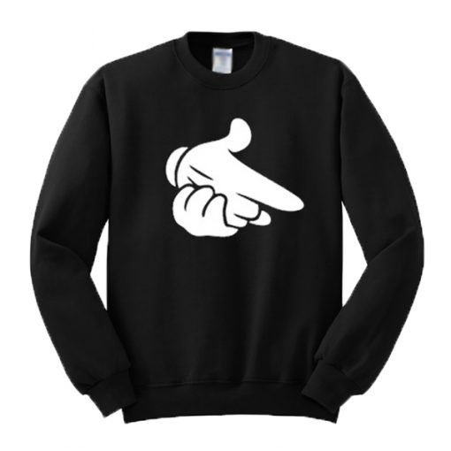 Air Gun Mickey Mouse Hand Sweatshirt