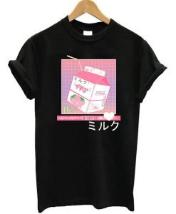 Japanese Otaku Stylish Aesthetic Milk T-Shirt