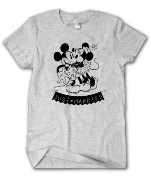 Mickey & Minnie Mouse Just Married T-Shirt