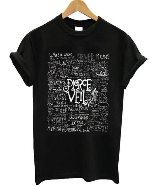 Pierce The Veil lyrics T-shirt