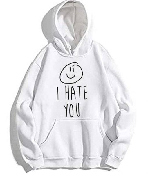 I Hate You Smiley Hoodie