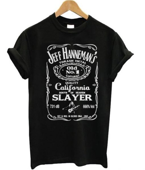 Jeff Hanneman’s Thrash Metal California South of Heaven Slayer T-shirt