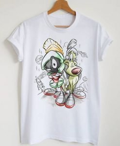 Marvin the Martian Cartoon with K-9 Baby Dog T-Shirt