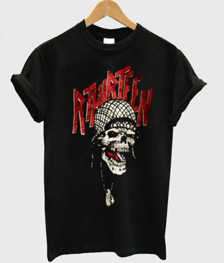 R Thirteen Skull T Shirt