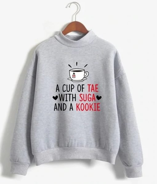 A Cup Of Tae With Suga And A Kookie Crewneck Sweatshirt