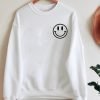 Smiley Face Pocket Print Sweatshirt