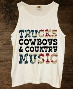 Trucks Cowboys & Country Music Tank Top