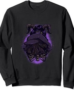 Emo Aesthetic Gothic Clothes Witchcraft Devil Goth Girl Sweatshirt