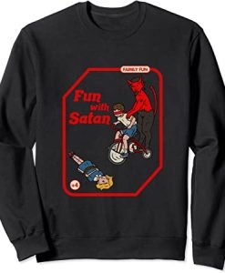 Fun With Satan Vintage Child game Horror Goth Punk Sweatshirt