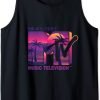 1981 MTV Logo with purple Palms in the Sunset Tank Top