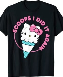 Hello Kitty Ice Cream Cone Scoops I Did It Again T-Shirt