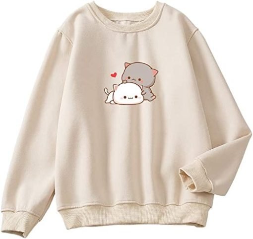 Kawaii Cartoon Cute Cat Graphic Casual Sweatshirt