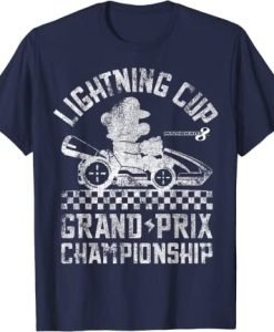 Mario Kart Lightning Cup Faded Graphic T-Shirt