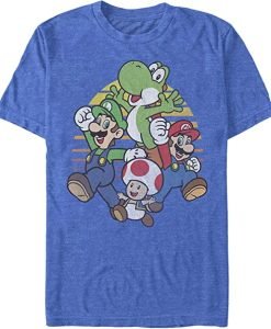 Mario and Friends Circle Retro T-shirt